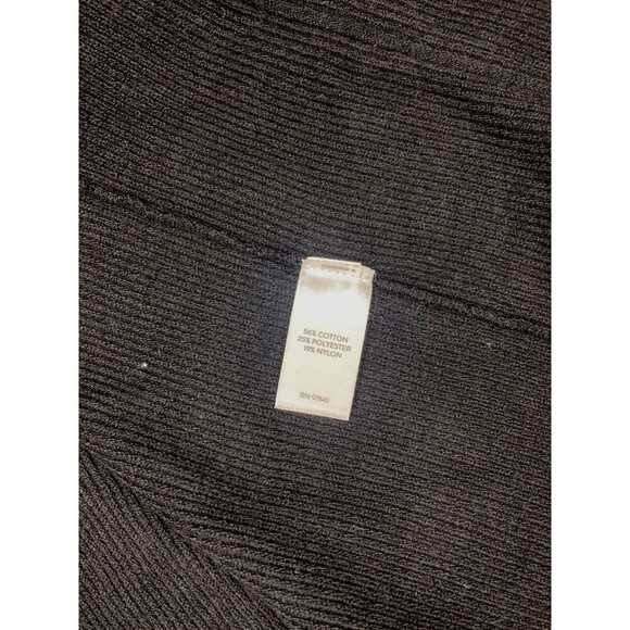 J. Jill Cardigan Black Open Front Short Sleeve Cuffed Women Small Knit Pockets - Picture 3 of 5